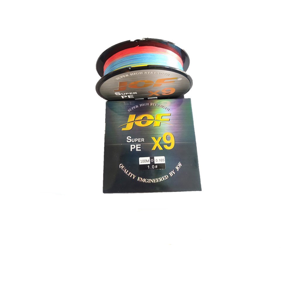 สาย PE JOF x9 รุ่น ถัก9 100 เมตร สี มัลติคัลเลอร์