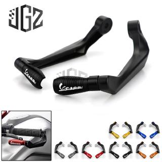 for Vespa GTS Sprint Primavera LX LXV 125 Universal 7/8" 22mm Motorcycle Handlebar Brake Clutch Levers Protector Guard การ์ดแฮนด์มิเนียม ทรง LightTech ก้านดำ (แพ็คคู่)