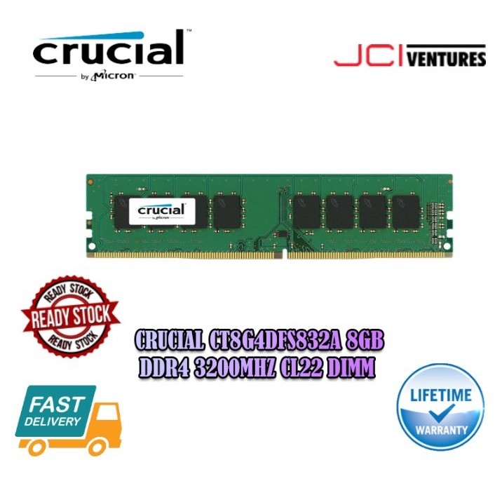 Crucial CT8G4DFS832A (8GB) DDR4 3200Mhz CL22 Dimm