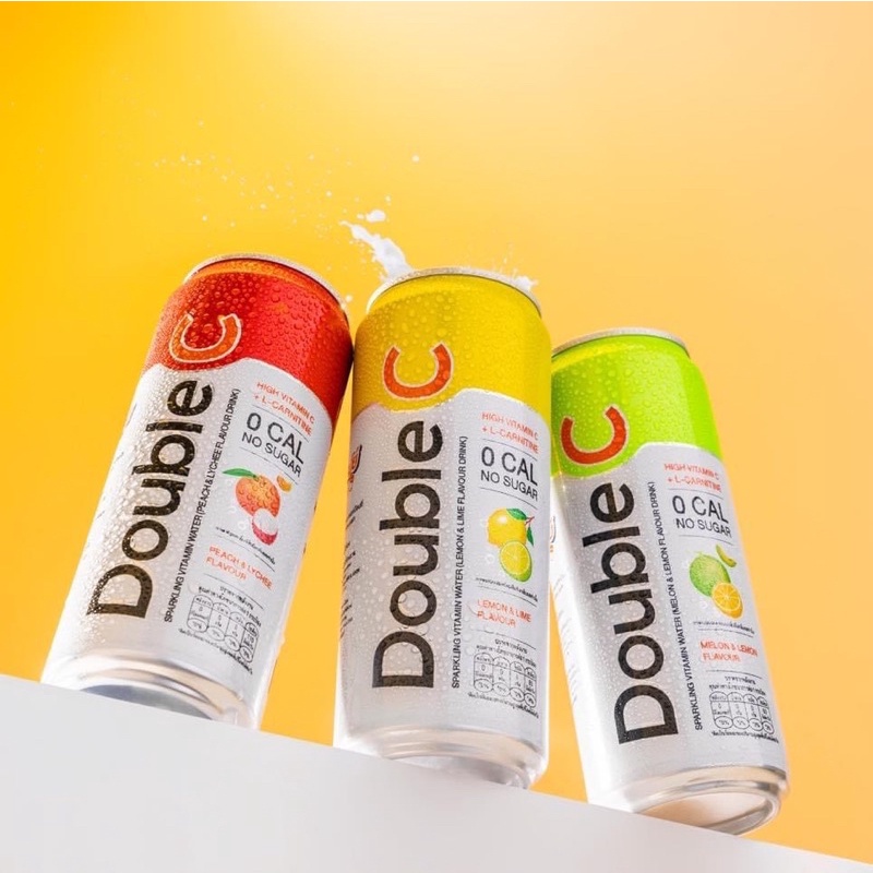 ดับเบิ้ลซี Double C เครื่องดื่มวิตตามินซี โซดา 3 รสชาติ ขนาด 330 มล.X 6