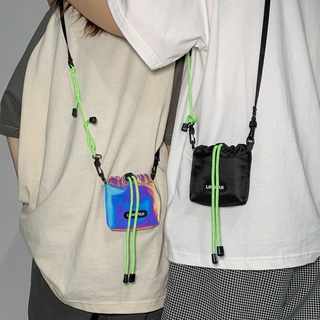 [8075] กระเป๋าจิ๋ว กระเป๋าใบเล็ก หูรูด Mini bags สะพายข้าง คล้องคอ อเนกประสงค์ ใส่แอร์พอด AirPods ใส่เหรียญ ใส่แบงค์