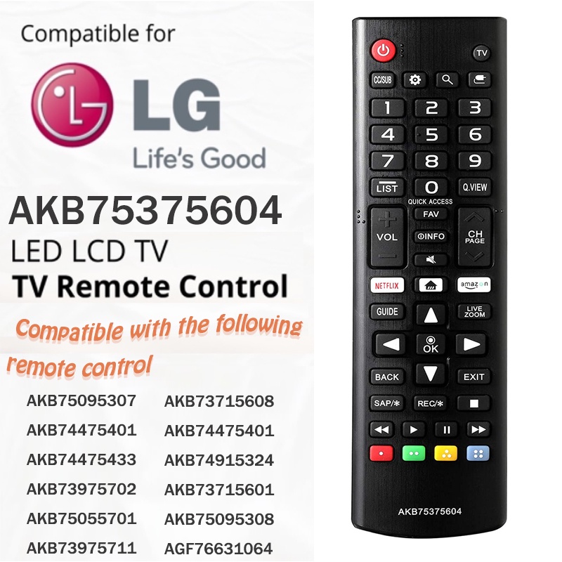 รีโมตคอนโทรล สําหรับ LG Smart TV All LG LCD LED 3D HDTV TV AKB75375604 Akb75095307