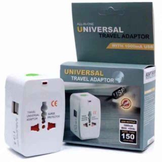 ปลั๊กทั่วโลก แบบมี 2 ช่อง USB (Universal Travel Adaptor 2 Usb)