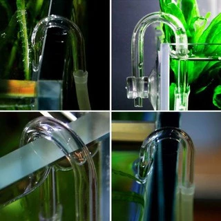U Shape Tube หลอดแก้ว / สแตนเลส รูปทรงตัวยู ป้องกันสายยาง Co2 หักงอตรงขอบตู้ปลา