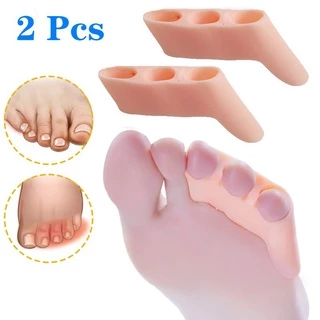 เครื่องมือแยกนิ้วเท้าซิลิโคนแยกนิ้วเท้าสามหลุมป้องกันการปวดเท้า