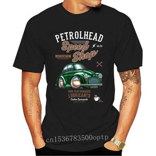 T-shirt  กระหน่ํา เสื้อยืดลําลอง แขนสั้น พิมพ์ลาย Petrolhead Speed Shop สีดํา สไตล์อังกฤษ เรโทร สําหรับผู้ชาย AInbij53LL