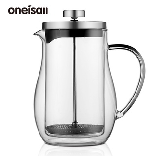 Oneisall หม้อกรองกาแฟ แบบกด หนา ขนาด 350 มล. 600 มล.