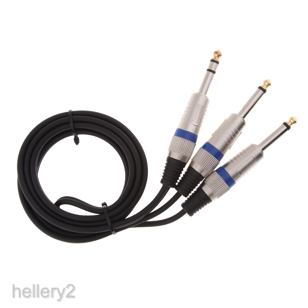 Magideal 635mm 14 Trs Stereo To Dual 14 Ts Mono Y Splitter Patch Cable Hellery2th Thaipick 5741