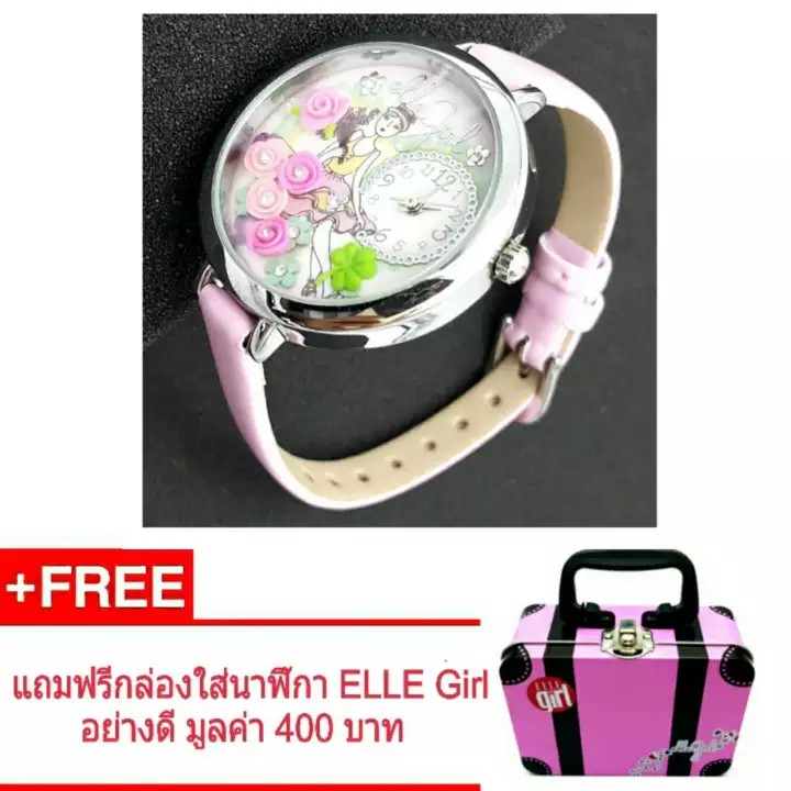 ELLE Girl นาฬิกาข้อมือผู้หญิง แบรนด์ดังจากฝรั่งเศส ออกแบบแนวแฟชั่น น่ารัก ทันสมัย รุ่น GW40111S04X -