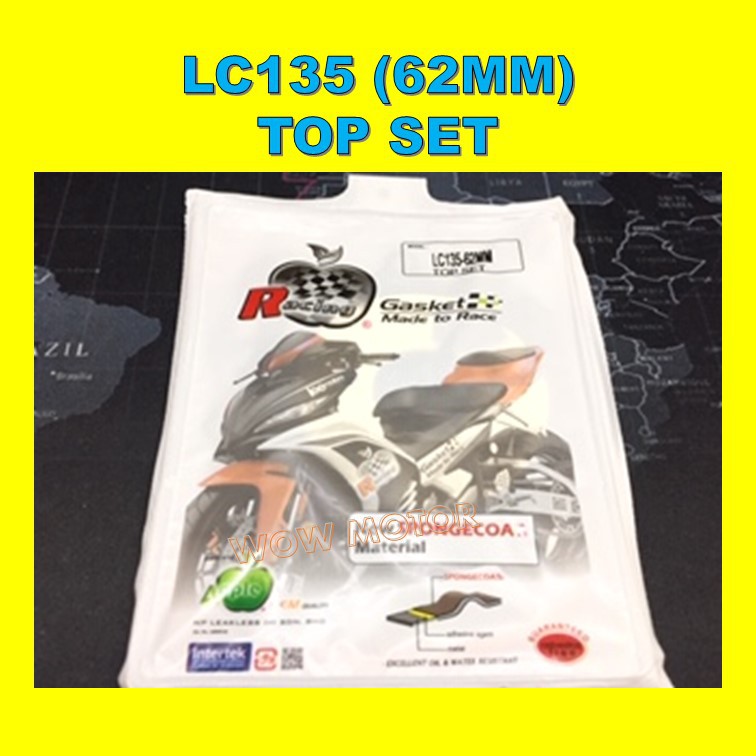 LC135 TOP SET 62MM APPLE LC 135 62 MM TOP SET LC135 GASKET HEAD BLOCK SET NP 62MM TOP SET NP YAMAHA 