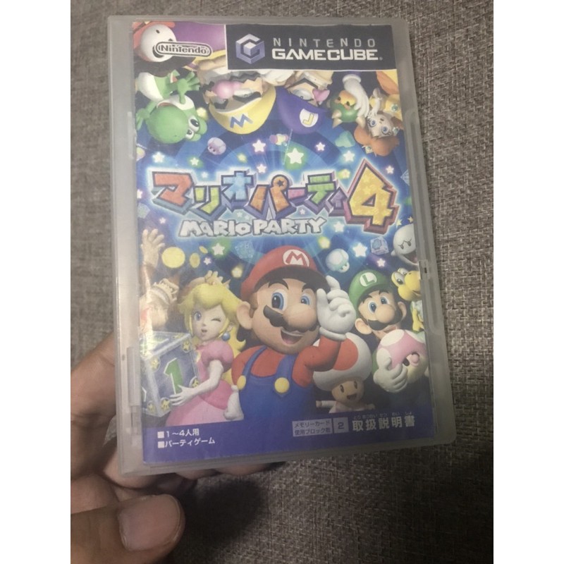 ขายแผ่น GameCube แท้จากญี่ปุ่น เกมส์ exclusive ของเครื่อง เกมส์ Mario Party 4 คู่มือกับแผ่นมีร่องรอย คู่มือปกหลุด