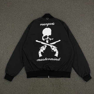เสื้อแจ็กเก็ต ลาย Varsity MASTERMIND X ROARGUN สีดํา พรีเมี่ยม