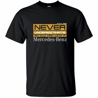 เสื้อยืดผ้าฝ้ายพิมพ์ลายขายดี Yuanl5 {พร้อมส่ง เสื้อยืดแขนสั้น พิมพ์ลาย Mercedes Benz Never Underestimate An Old With A M