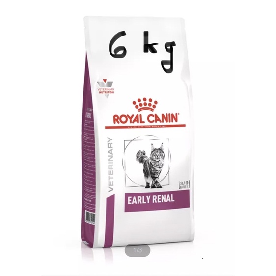 พร้อมส่งRoyal Canin Early Renal 6kg ใช้สำหรับแมว ในการรักษาโรคไตเรื้อรังระยะแรก