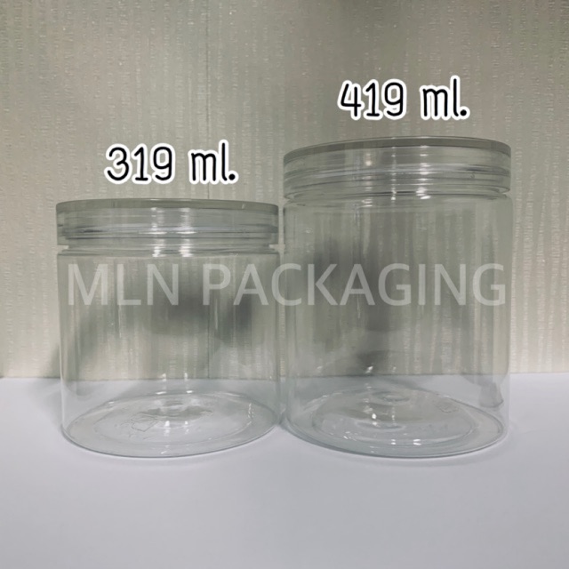 กระปุก PET ฝาเกลียว 319ml & 419ml. (บรรจุของเหลวได้)