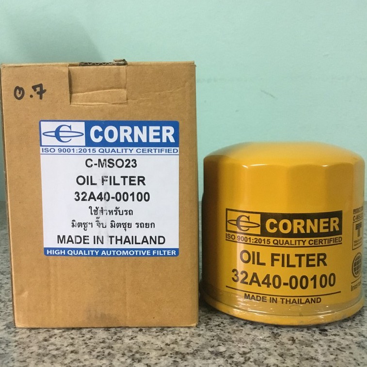 กรองน้ำมันเครื่อง Mitsubishi FUSO 6D14T, 6D15, 6D16 ยี่ห้อ Corner