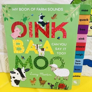 MY BOOK OF FARM SOUNDS OINK BAA (board book )หนังสือมือหนึ่ง -a2