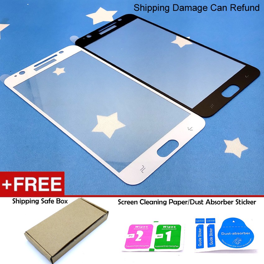 Samsung Galaxy J7 Prime / SM-G610F / SM-G610F/DS กระจกนิรภัยป้องกันหน้าจอเต็มรูปแบบ