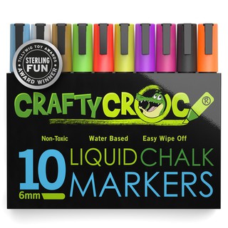 CraftyCroc : CFCCC1-100* ชอล์ก Chalk Markers With Unique Reversible Tip