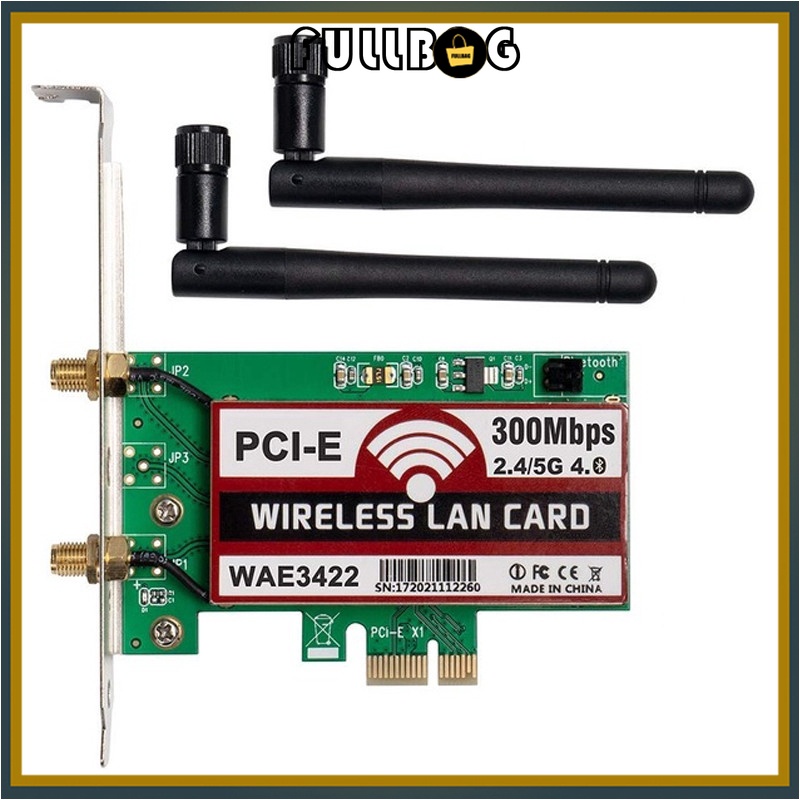 hotFullbag Dual Band 2.4GHz/5GHz PCIe 300Mbps Wireless Network Card WLAN WiFi Adapter With Bluetooth #4