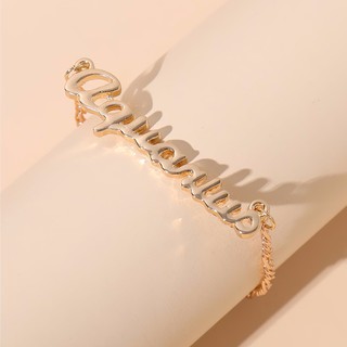 cancer decor zodiac bracelet กำไลข้อมือราศีสีทองสายฝอ