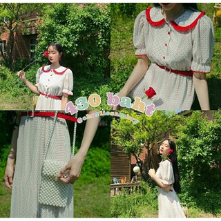 เดรสสั้นลายดอก Cherry Blossom dress #C6403