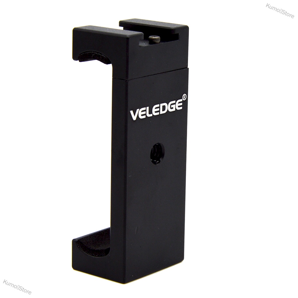 Komo Store Veledge Universal Mini อลูมิเนียมโทรศัพท์ขาตั้งกล้อง Mount Adapter Bracket ผู้ถือคลิปสําห