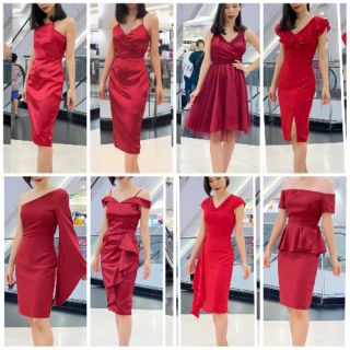 🔴แชทถามสต็อคก่อนจ่ายเงิน🔴DRESSสั้น REDDRESS 7 MAR S M L XL 2XL.3XL เดรสสั้น เดรสราตรี เดรสไปงาน เดรสออกงาน เดรสแดง เดรสเ