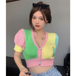 🌷#แฟชั่น OKBM New Rainbow top