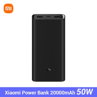 Xiao Mi Power Bank 3 20000mAh 3 USB Type-C 50W Fast CHARGING แบบพกพา Mi Powerbank 20000mAh ภายนอกแบตเตอรี่ Poverbank SK10014