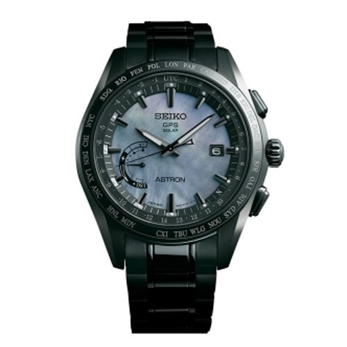 Seiko Astron GPS นาฬิกาข้อมือผู้ชาย Astron GPS Solar 8X Black High Intensity Titanium Baselworld Limited Edition รุ่น SS