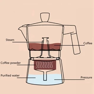 【จัดส่งทันที】กาต้มกาแฟ หม้อต้มกาแฟสด Moka pot ความจุ 150ml 300ml ใช้งานกับเตาไฟฟ้า เตาแก็ส เตาแคมป์ปิ้ง