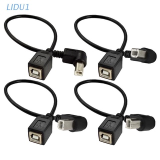 LIDU1  USB 2.0 Type-B Printer Cable Type B Data Cable Male To Female Usb Extension Cable Short (90° UP/Down /Right/Left Angle)