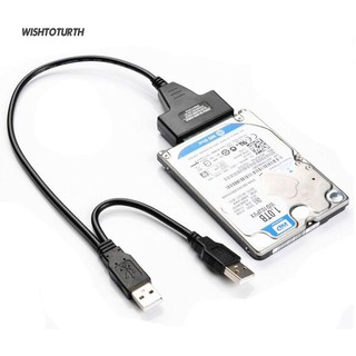 อะแดปเตอร์ WT Hard Disk Drive 7 + 15 Pin SATA to USB 2.0 2.5 นิ้ว HDD Laptop