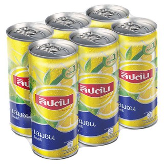 ราคาพิเศษ!! ลิปตัน เลมอน ไอซ์ที 245มล. x 6 กระป๋อง Lipton Lemon Ice T 245 ml. X 6 cans