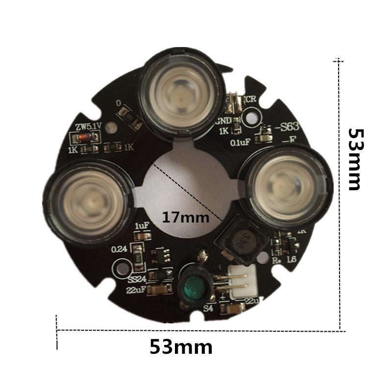 3 Array IR LED ไฟอินฟราเรด 3 x IR ไฟ LED สำหรับกล้องวงจรปิด