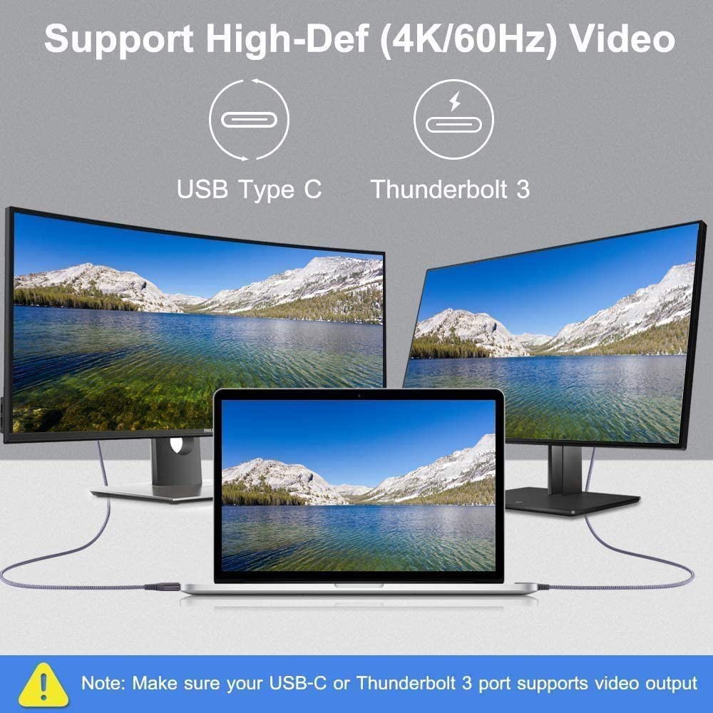 อะแดปเตอร์ USB-C 3.1 หญิงเป็น HDMI ชาย, Thunderbolt 3 ถึง HDMI 4K 60Hz Type C 3.1 อินพุตเป็นอะแดปเตอร์เอาต์พุต HDMI