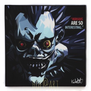 Death Note เดธโน๊ต สมุดโน๊ตกระชากวิญญาณ การ์ตูน cartoon รูปภาพ​ติด​ผนัง​ pop art ของขวัญ รูปภาพ กรอบรูป แต่งบ้าน