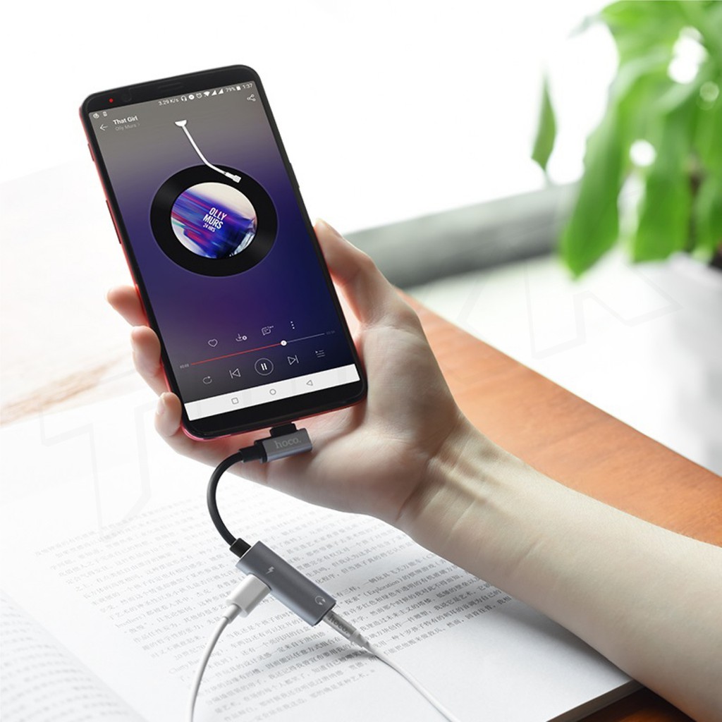 HOCO LS19 ตัวแปลง 2 in 1 Type-C USB Audio Converter Phone แปลงชาร์จและต่อหูฟังได้พร้อมกัน #6