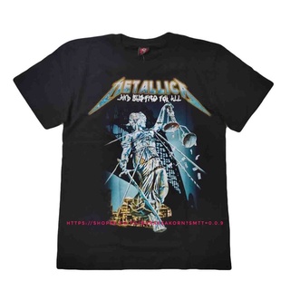 คอตต้อนคอกลม❒♨เสื้อวง Metallica T-Shirt Rock เสื้อยืดวงร็อค เสื้อวงเมทัลลิกาS-5XL