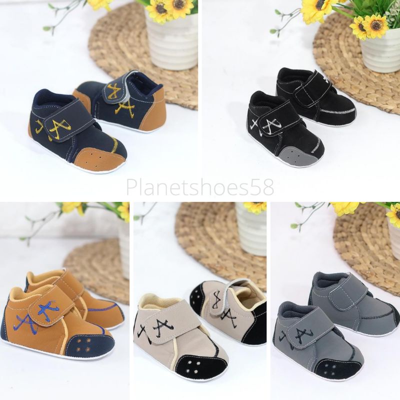 PLANET - BB02 BABY BOY PREWALKER SHOES / รองเท้าเด็กทารกน่ารักใหม่ล่าสุด / SIMPLE BABY BOY SHOES