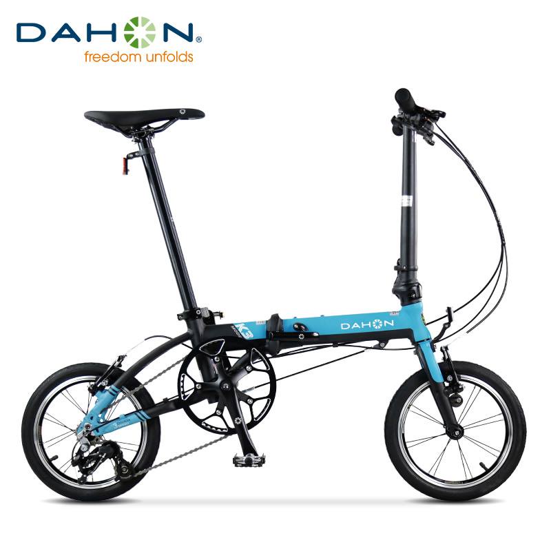 Dahon K3 ล้อ14" คันสุดท้าย!! สีดำฟ้า!!! จักรยานพับดาฮอนล้อเล็กกะทัดรัด น้ำหนักเบา พกพาสะดวก