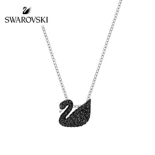 Swarovskiสวารอฟส ICONIC SWANสร้อยคอแฟชั่นสีขาวทองทรัมเป็ตหงส์ดำจี้หญิงกระดูกไหปลาร้าโซ่ของขวัญวันหยุด5347330