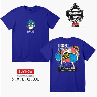 【cotton Tshirts👕】เสื้อยืด ลายการ์ตูนอนิเมะ One Piece FRANKY SHOGUN IRON PIRATE