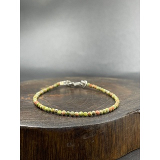 unakite bracelet 2mm สร้อยข้อมืออูนาไคต์