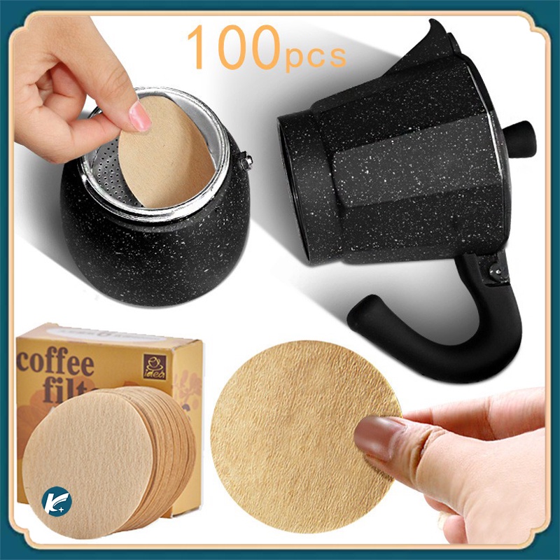 【KC】กระดาษดริป กระดาษกรองกาแฟ 100 แผ่น แบบหนา แผ่นฟิลเตอร์กรองกาแฟ กรองกาแฟ ดริปกาแฟ simpletch เส้นผ่านศูนย์กลาง6/6.8cm