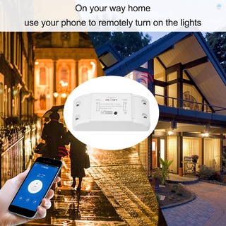 Tuya WiFi Smart Switch 10A/2200W Wireless Remote Switch Timer APP Control Universal Smart Home Automation Module Voice Control Compatible with Amazon Alexa &amp; for Google Home for Electric Appliances