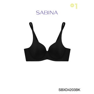 Sabina ซาบีน่า เสื้อชั้นใน (มีโครง) Seamless Fit รุ่น Perfect Bra รหัส SBXD4203BK สีดำ