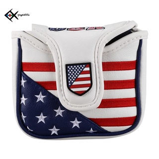 PU Golf Mallet Putter Covers Headcover Synthetic Leather Waterproof Grip Protect Headcover Putter Cover Headcover for Blade Head