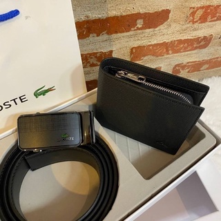 เซ็ทกระเป๋าเงินมีซิป สีดำ
Lacoste Belt and Wallet Gift Set เซทสุดคุ้ม